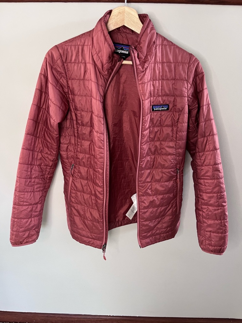 Patagonia‎ Nano Puff Jacket Womens XS Rose Pink Puffer Full Zip Insulated 84217